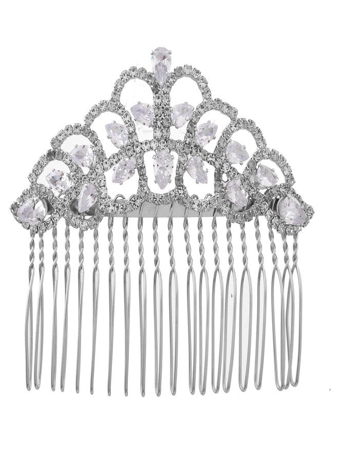 VOYLLA Royal Romance Valentina Comb Pin Hair Accessories|Comb Pin Hair Accessories For Women|Women Hair Accessories|Gift For Women|American Diamond|Wedding|Cocktail|Love|Heart|Party|Valentine Gift - Image 2