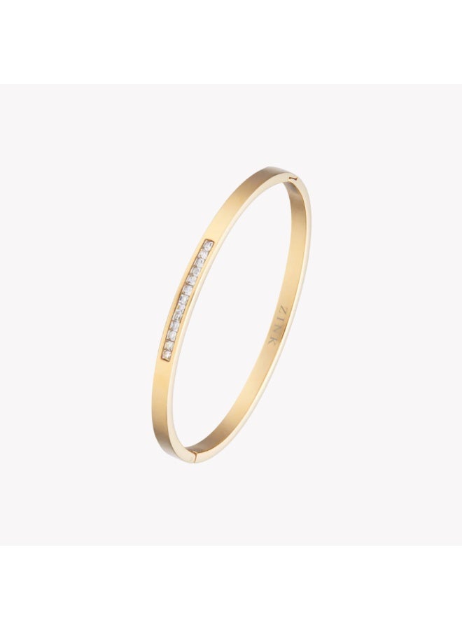 زنك سوار زينك النسائي من الفولاذ المقاوم للصدأ الذهبي | ZFBR002GS - Image 1