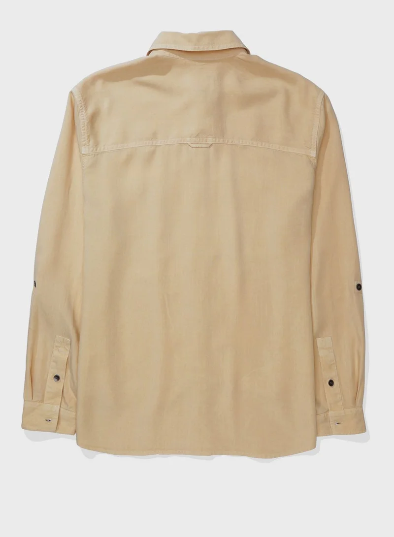 American Eagle Pocket Detail Button Down Shirt