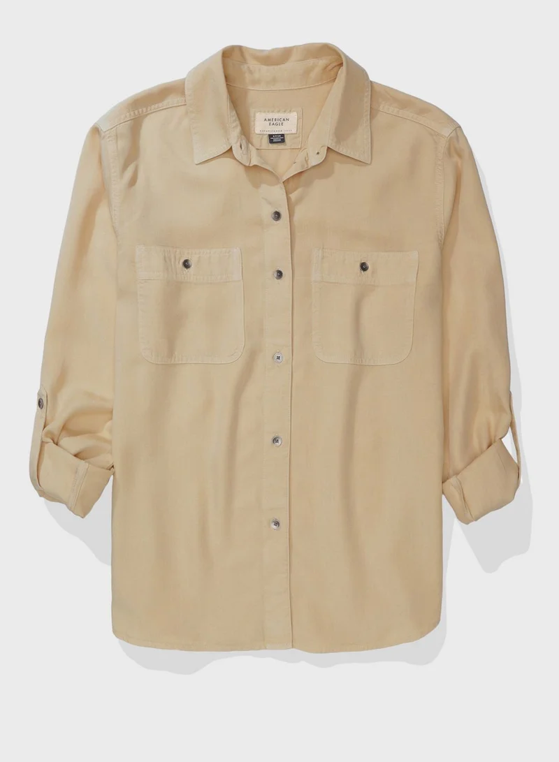 American Eagle Pocket Detail Button Down Shirt