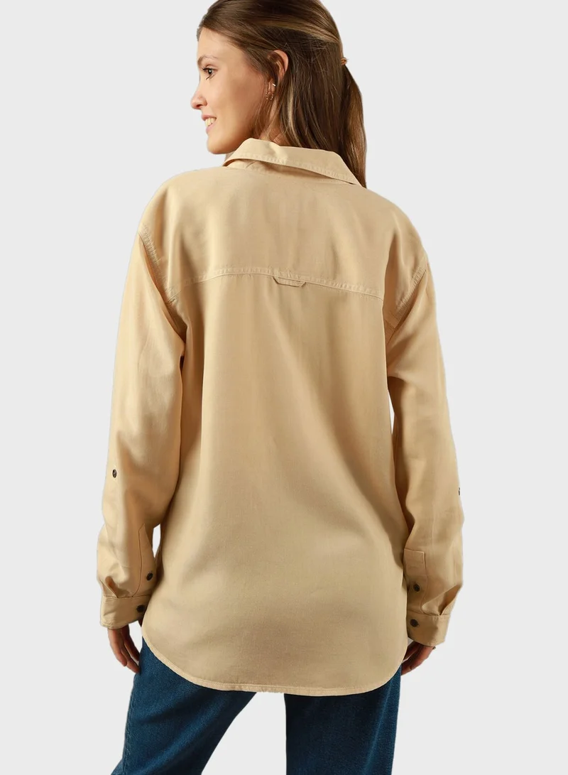 American Eagle Pocket Detail Button Down Shirt