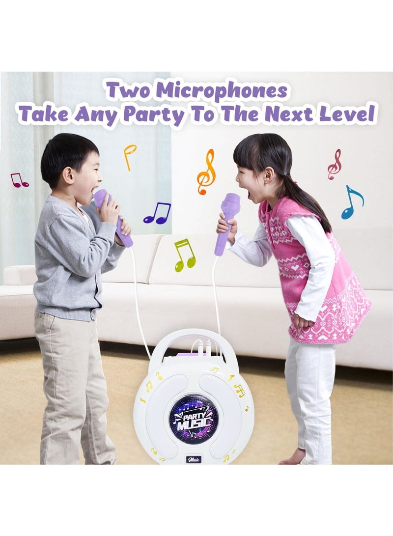 Zikra Kids Karaoke Machine with 2 Microphones, Karaoke Machine for Kids Age 4-12, Play Microphone for Kids Ages 3-5, Toddler Microphones Toy for Singing, Great Birthday Gift for Boys, Girls - Image 3