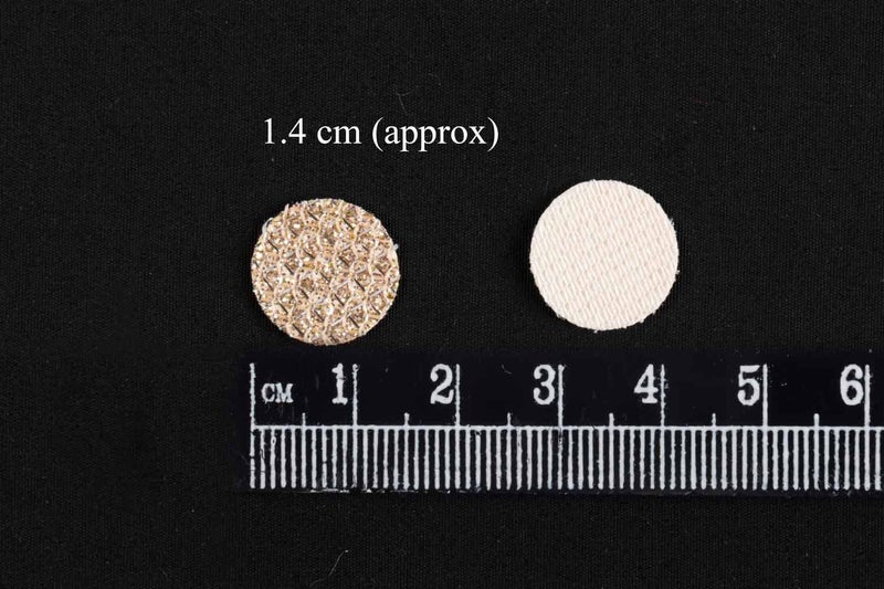 Mohan Shoppe Light Golden Color Round Shape Leather Patti for Embroidery Dresses Ladies Suits Saree Blouses Decoration Making Purpose (Pack of 50 Gram) - Image 3