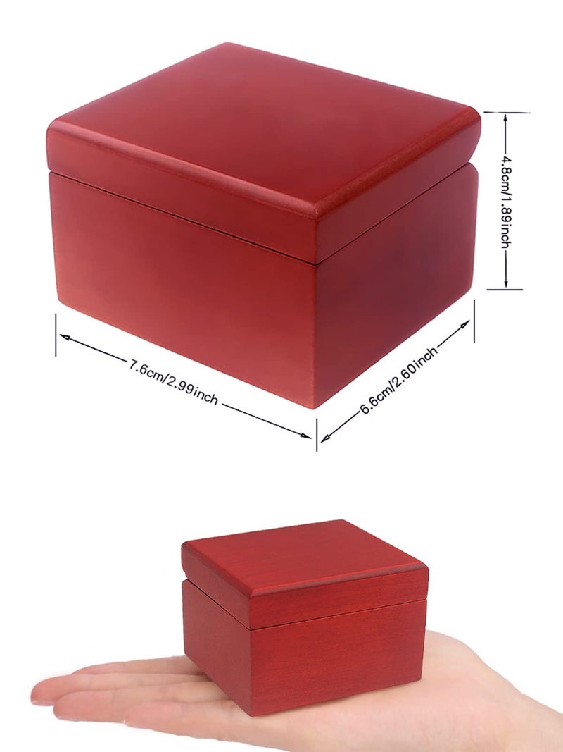 Sinzyo Music Box Carved Wood Wind Up Musical Box Gift for Christmas,Birthday,Valentine's Day(Red Box,Tune : Anastasia-Once Upon A December) - Image 4