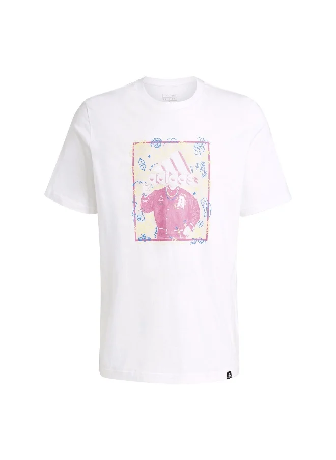 Adidas adidas M Doodle T White Training T-Shirts XS