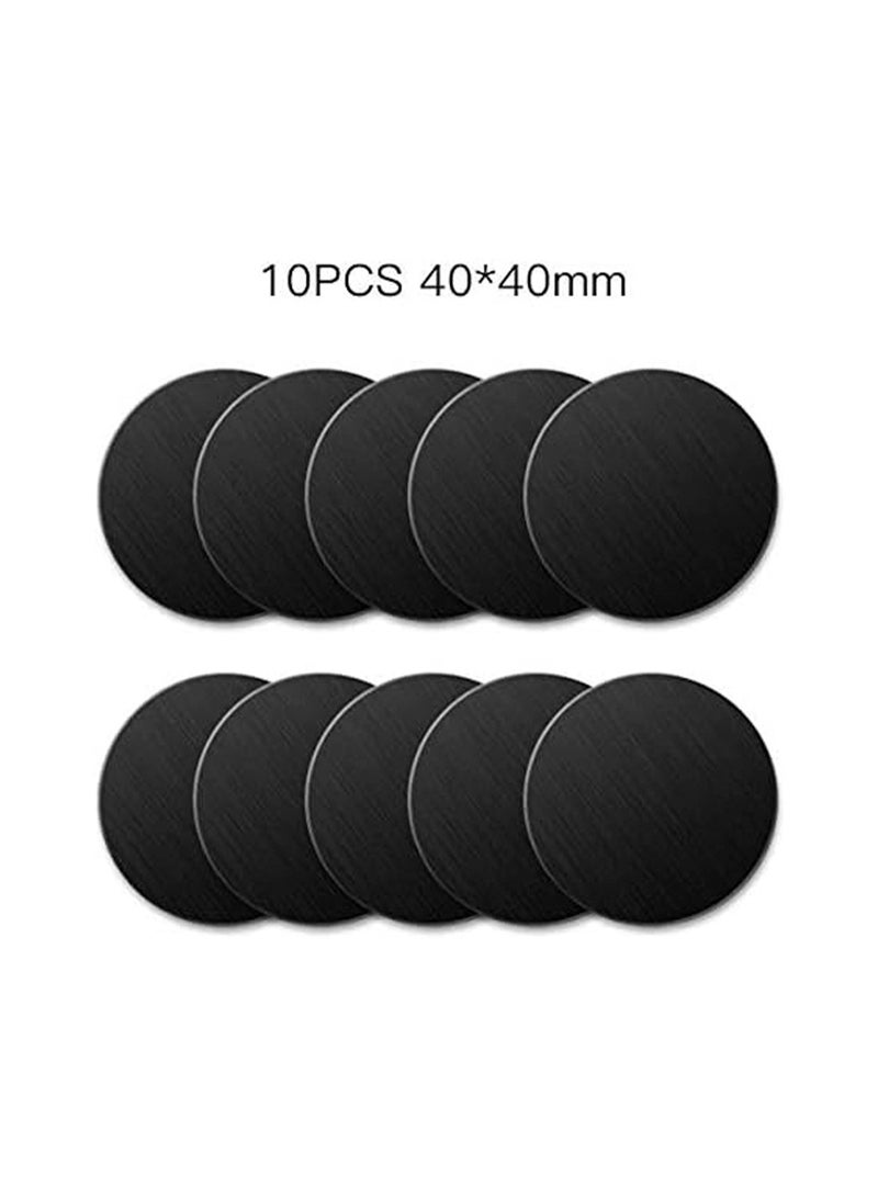 YJS 10 PCS Metal Plate Disk for Magnetic Mobile Cell Car Phone Holder Universal Magnet Car Stand Mount Iron Sheet Sticker (Round) - Image 5