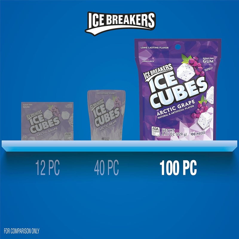 Ice Breakers Ice Cubes Sugar Free Gum - Arctic Grape - Image 4
