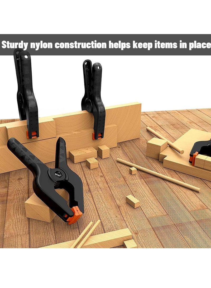 KASTWAVE 10 Packs Small Spring Clamps 3.5 Inch Professional Plastic Heavy Duty for Crafts or Plastic Clips and Backdrop Clips Clamps for Backdrop Stand Photography, Home Improvement - Image 5