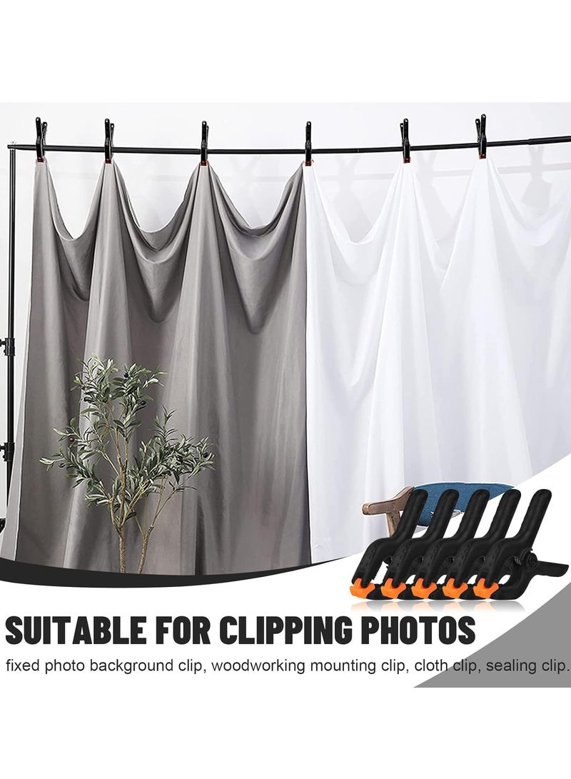 KASTWAVE 10 Packs Small Spring Clamps 3.5 Inch Professional Plastic Heavy Duty for Crafts or Plastic Clips and Backdrop Clips Clamps for Backdrop Stand Photography, Home Improvement - Image 4