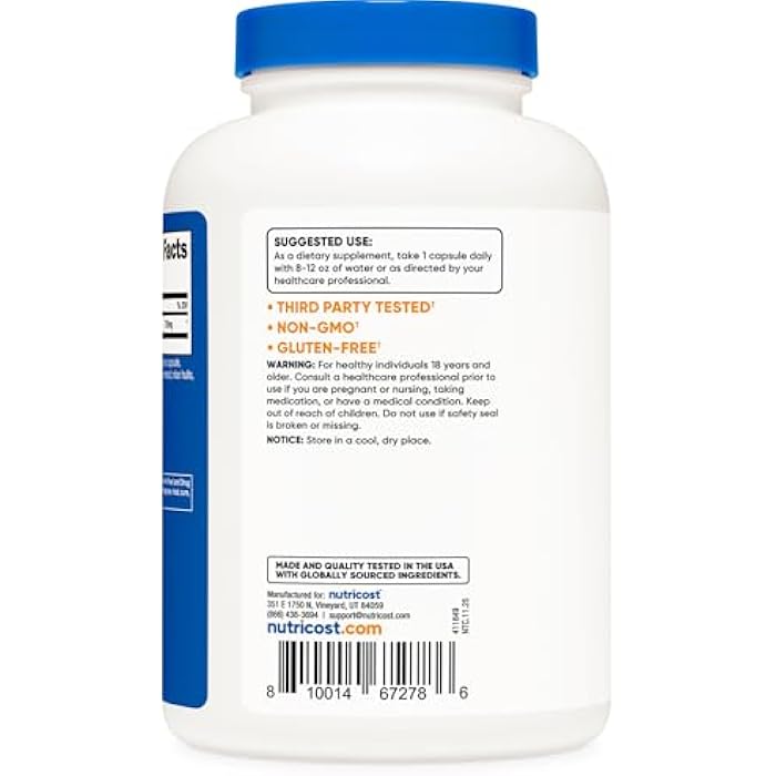 Nutricost GABA (Gamma Aminobutyric Acid) 750mg, 240 Capsules, 240 Servings - Non-GMO, Gluten Free - Image 5