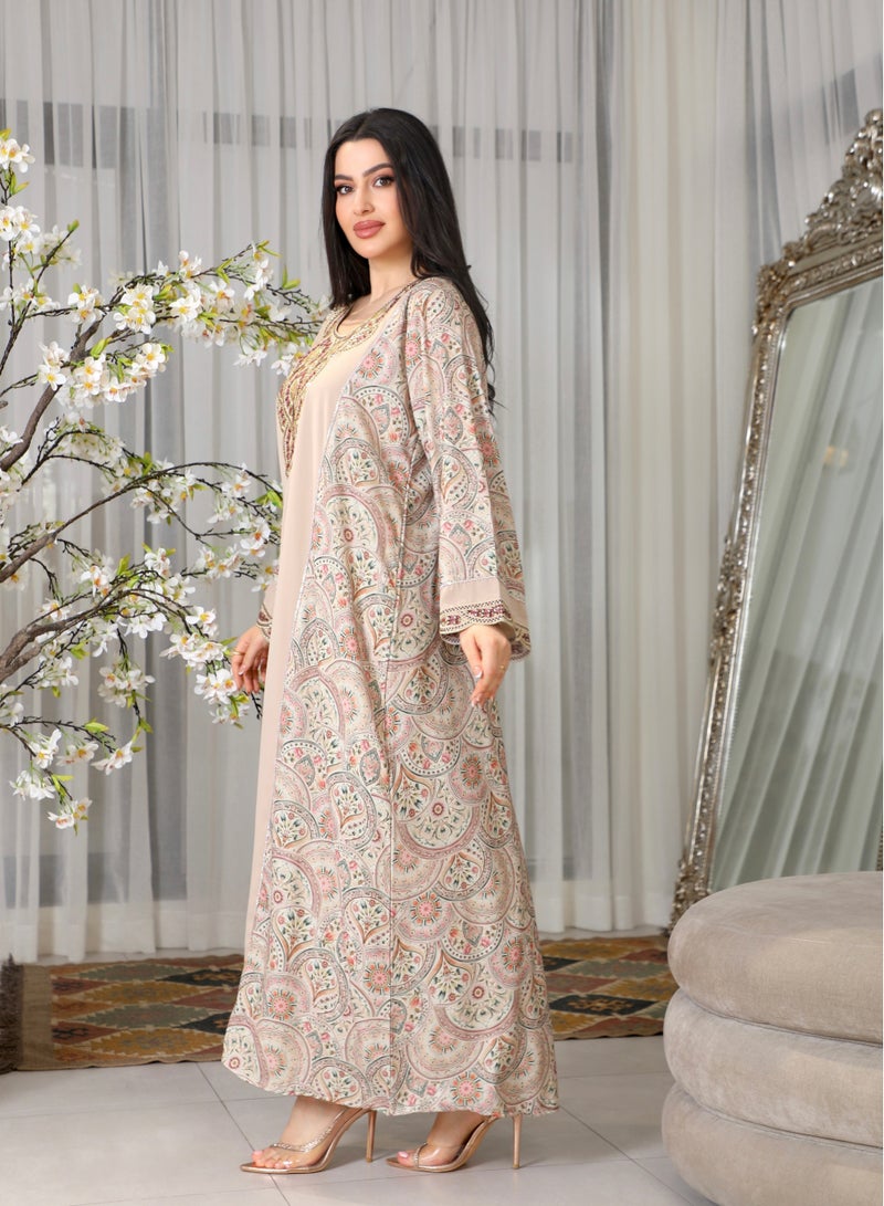Bint Al Bilad Bint Al Bilad Women's Summer Long Luxury Jalabiya | jalabiya for women, Full-Length Kaftan Dress for Eid, Wedding, Special Occasions | Embroidered Saudi Abaya | Modest Islamic Clothing  - Image 4