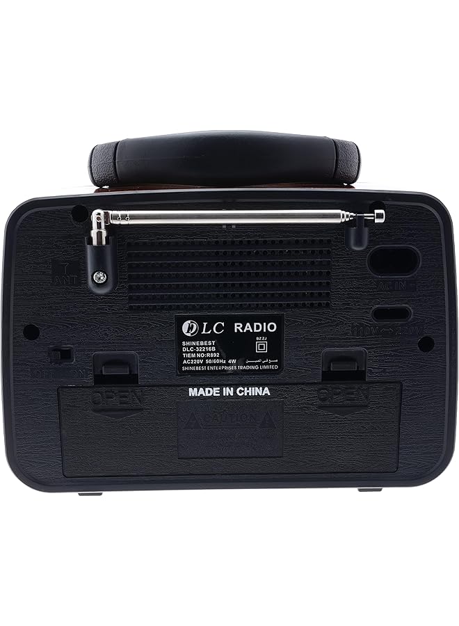 دي إل سي  راديو مزود بمنفذ بطاقة SD وبلوتوث ومنفذ USB ومنفذ AUX 32213B - Image 3