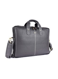HAMMONDS FLYCATCHER HAMMONDS FLYCATCHER Genuine Leather Office Bag for Men - 15.6 Inch Laptop Bag for Men, Professional Leather Bag for Men - Adjustable Straps and Multiple Compartments - 1 Year Warranty - Graphite Grey  - Image 1