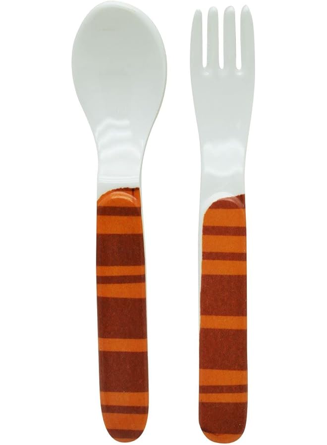 دينويل طقم ملعقة وشوكة للأطفال ملعقة تايجر Dwc2148Tig 6" - Image 1