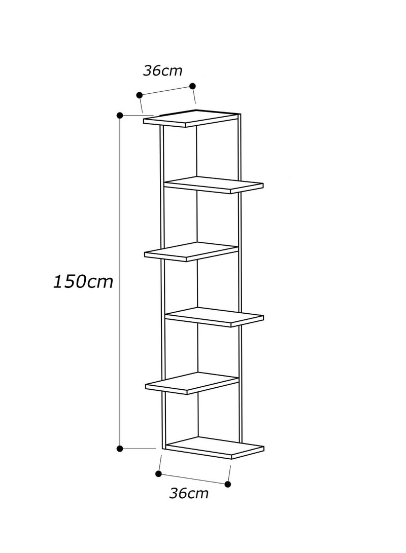 Furniture Store Modern library, height 150 cm - width 36 cm - depth 36 cm, from Furniture Store.  - Image 2