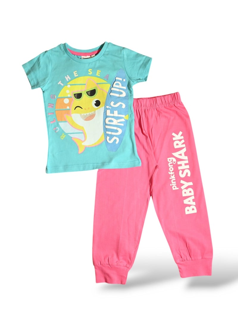 BABY SHARK - BABYSHARK - GIRL SHORTSLEEVE PAJAMA SETS - Image 1