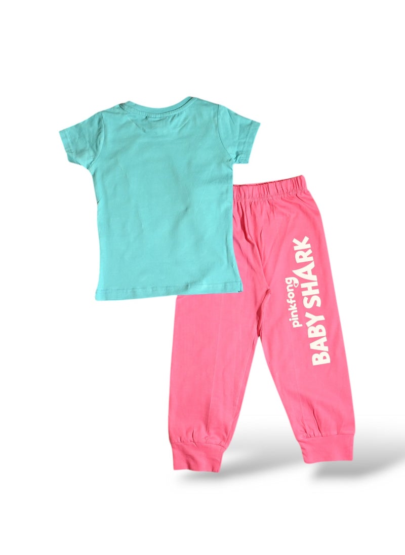 BABY SHARK - BABYSHARK - GIRL SHORTSLEEVE PAJAMA SETS - Image 1