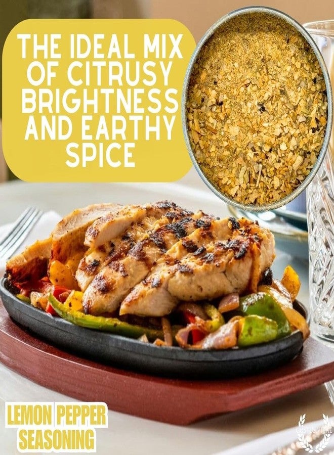 GUSTUS VITAE Lemon Pepper Seasoning | All Natural | Non GMO | Hand Crafted | 2.2 oz (62 g) | Gourmet Spice Mix | Small Batch | Artisanal Rub | Seasoning Pack | Magnetic Tin | Gustus Vitae | #251 - Image 2