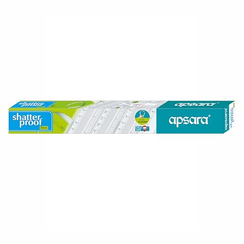 Apsara Shatter Proof Scale 30 CM | Bold Markings for Accuracy Scale | Extra Bendable | Child Safe | School, College Office Purpose use| Pack of 10 Scale - Image 1