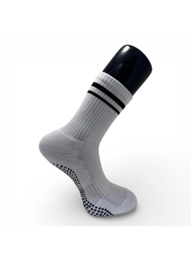 Aurleon Studio Grip Socks – 1 Pair – Dual Silicone Sole – Flat Seam Toe – Cushioned Terry Sole – Arch Support  – Made in Turkey - Image 1