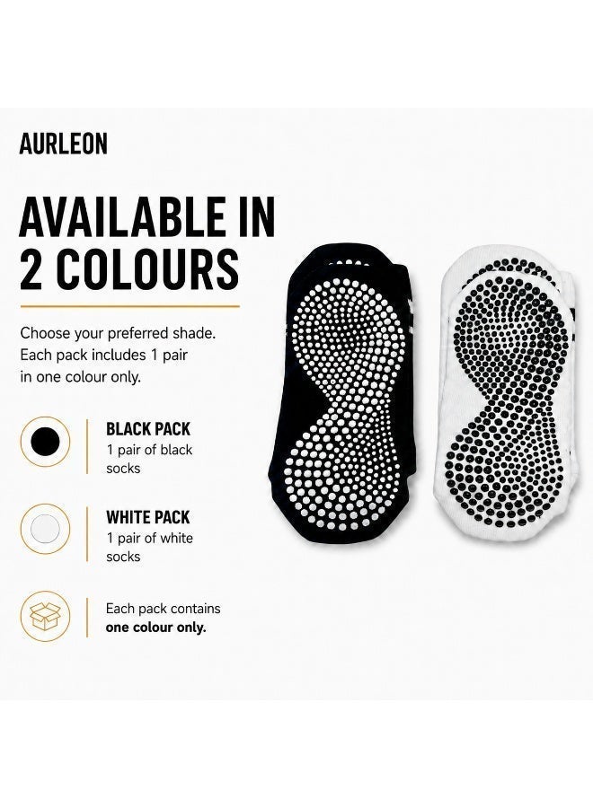 Aurleon Studio Grip Socks – 1 Pair – Dual Silicone Sole – Flat Seam Toe – Cushioned Terry Sole – Arch Support  – Made in Turkey - Image 3