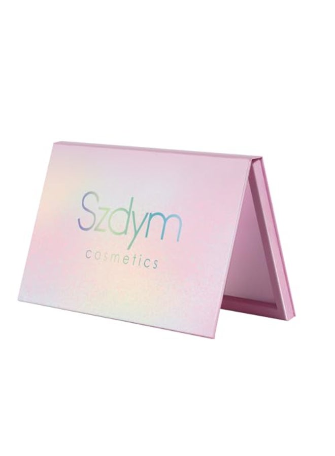 SZDYM Pink Empty Magnetic Palette With Mirror Cute Empty Makeup Palette for Highlighters Lipstick Blush Powder Eyeshadows - Image 1