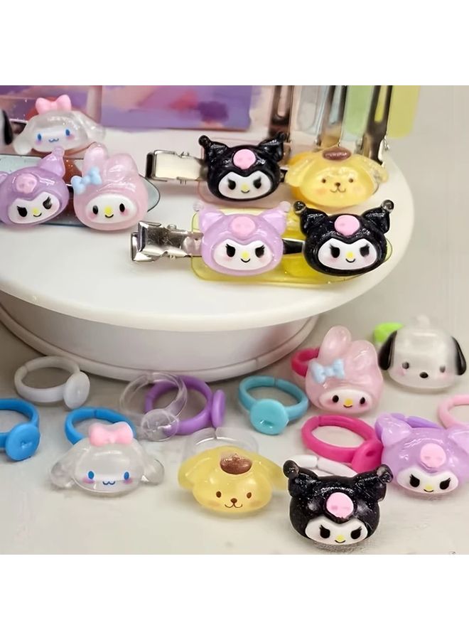 Hello Kitty Kuromi DIY Hairpin Ring Archaeological Treasure Digging Educational Toy - Image 4