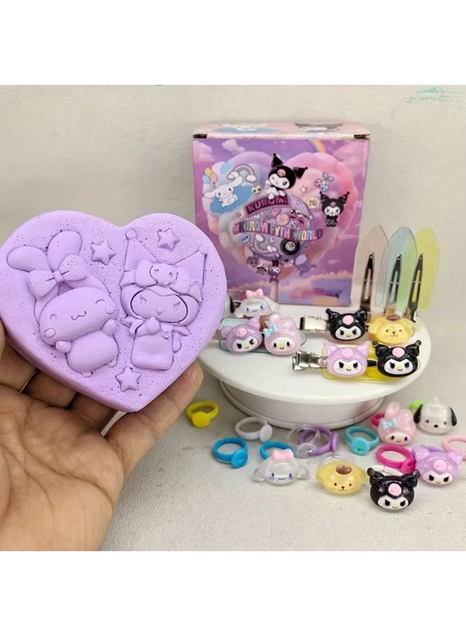 Hello Kitty Kuromi DIY Hairpin Ring Archaeological Treasure Digging Educational Toy - Image 5