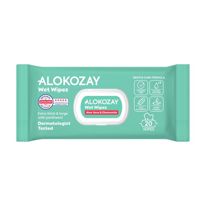 Alokozay مناديل مبللة للأطفال بالألوة فيرا والبابونج - Image 1