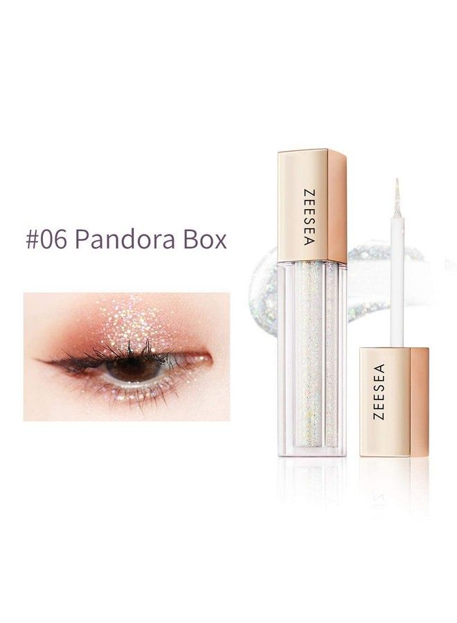 ZEESEA Glitter Galaxy Colored Liquid Eyeshadow Dazzling Shimmer Eye Makeup High Pigmented & Long Lasting (06 Pandora Box) - Image 3