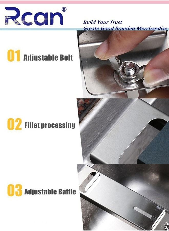 Whetstone Bracket Sink Stainless Steel Whetstone Frame Metal Adjustable Non Slip Anti Rust Thickened Fixed Frame With Double Sided Sharpener Sharp Suitable for Most Household Sinks kitchens