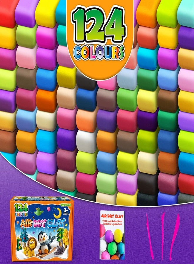 ESSENSON Air Dry Clay 124 Colors, Modeling Clay for Kids, DIY Molding Magic Clay for with Tools, Gifts for Age 3-12 Years Old Boys Girls Kids - Image 2