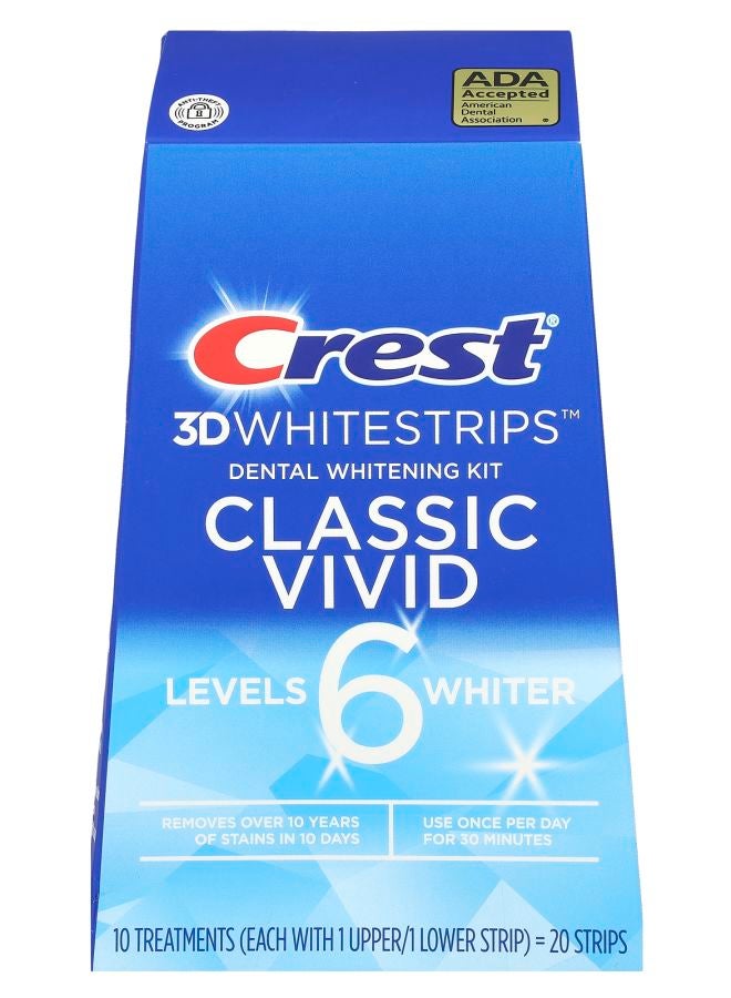 Crest مجموعة تبييض الأسنان 3D Whitestrips™ الكلاسيكية الحية 20 شريط