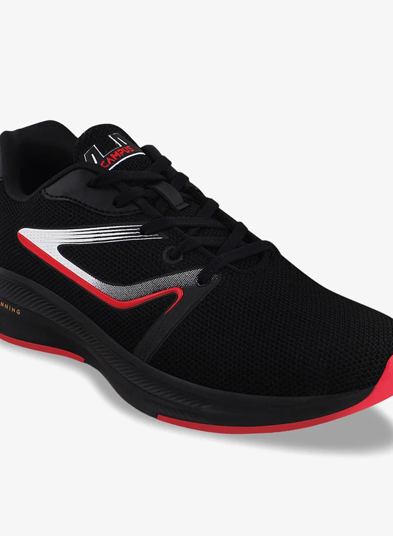 Campus Black Men Spake Die Cut Eva 4.5 Mm Lace-Up Running-Black for Men | Best Price UAE