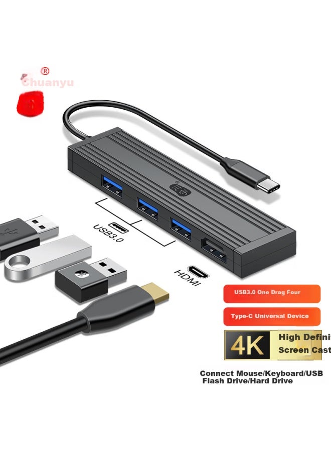 Chuanyu Type-C Hub Usb 3.0 Splitter Hdmi Adapter For Apple Macbook Huawei Laptops Ipad - Image 1
