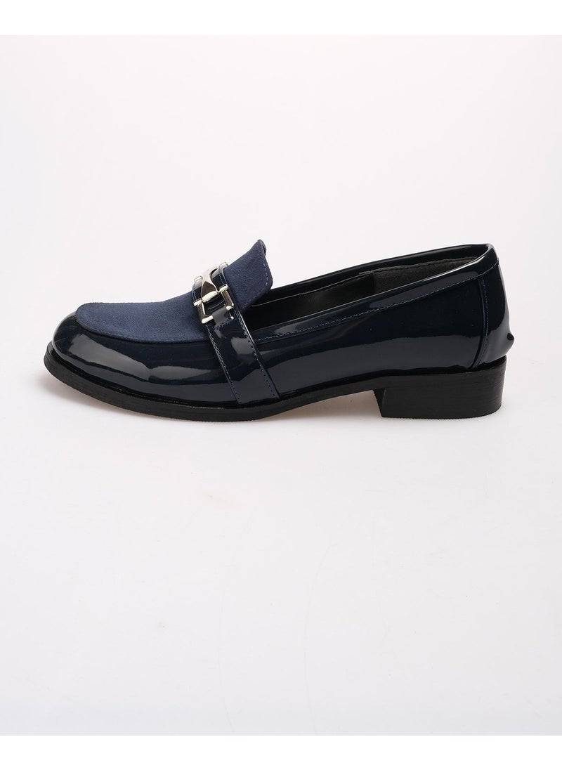 Navy Blue Color Patent Leather and Suede Women's Casual Oxford Flat Shoes - pzsku/Z99EE1E9601B21E2F6B63Z/45/_/1740631157/b9726be4-bde2-43c7-af7d-d802cdb72708