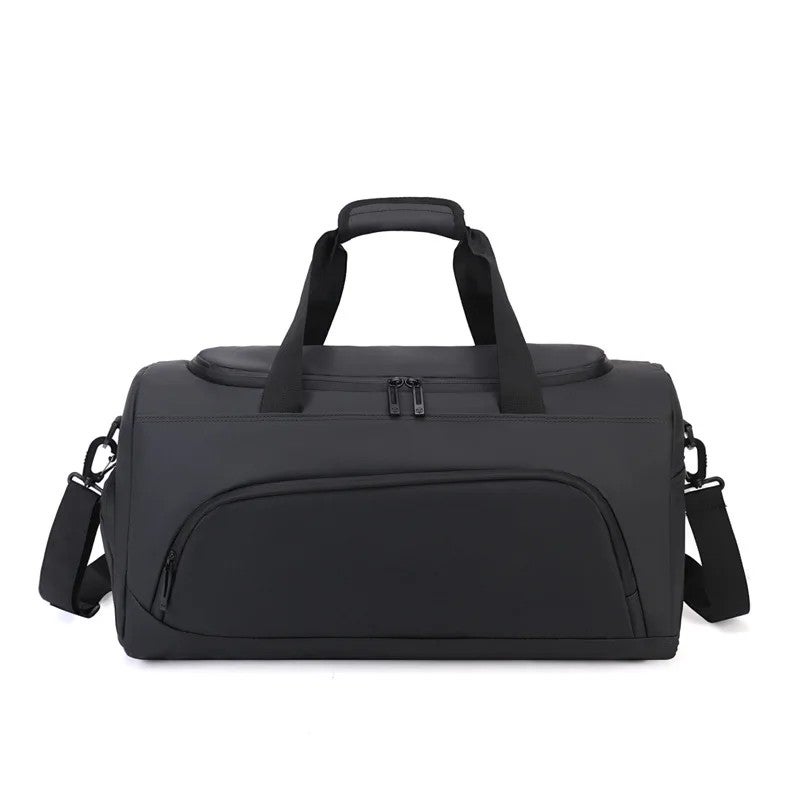 YQbest Logo Printed Duffel Sports Bag, Waterproof Oxford Gym Bag with Shoe Compartment, Fashionable Fitness Exercise Travel Duffel for Men & Women - Image 1