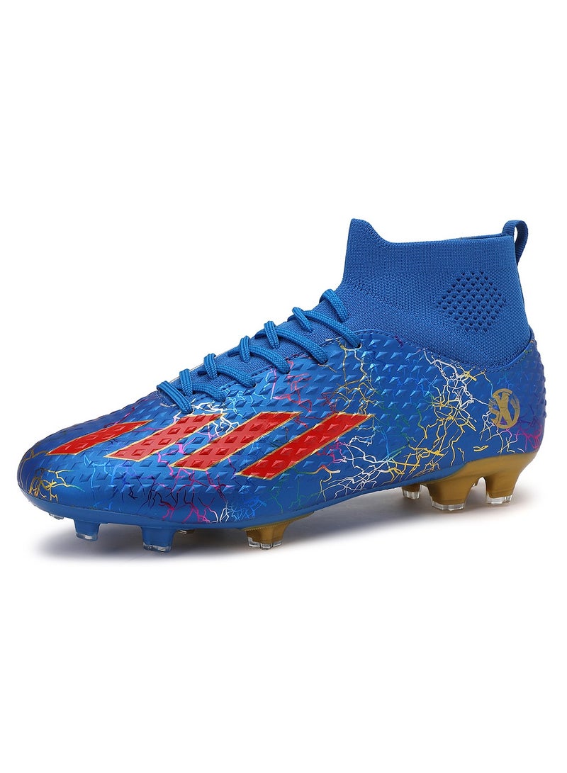 SKY WING Men and Women Soccer Shoes Adults FG Sole Soccer Cleats Elastic High-collar Knit Design Lightweight Training Football Shoes - Image 1