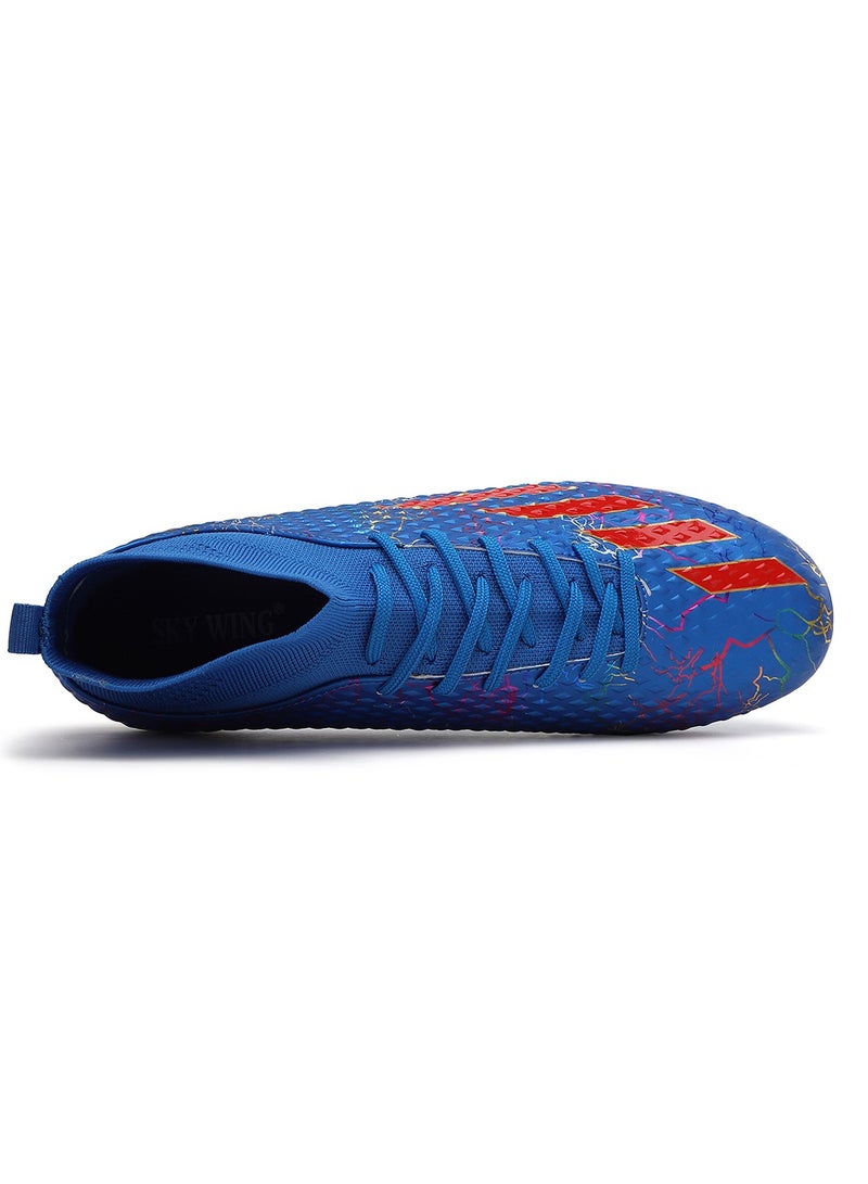 SKY WING Men and Women Soccer Shoes Adults FG Sole Soccer Cleats Elastic High-collar Knit Design Lightweight Training Football Shoes - Image 5