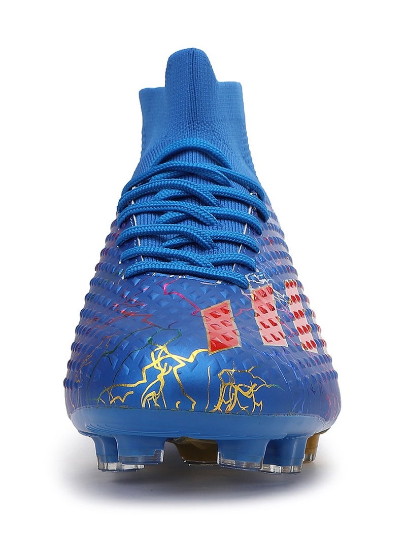 SKY WING Men and Women Soccer Shoes Adults FG Sole Soccer Cleats Elastic High-collar Knit Design Lightweight Training Football Shoes - Image 3