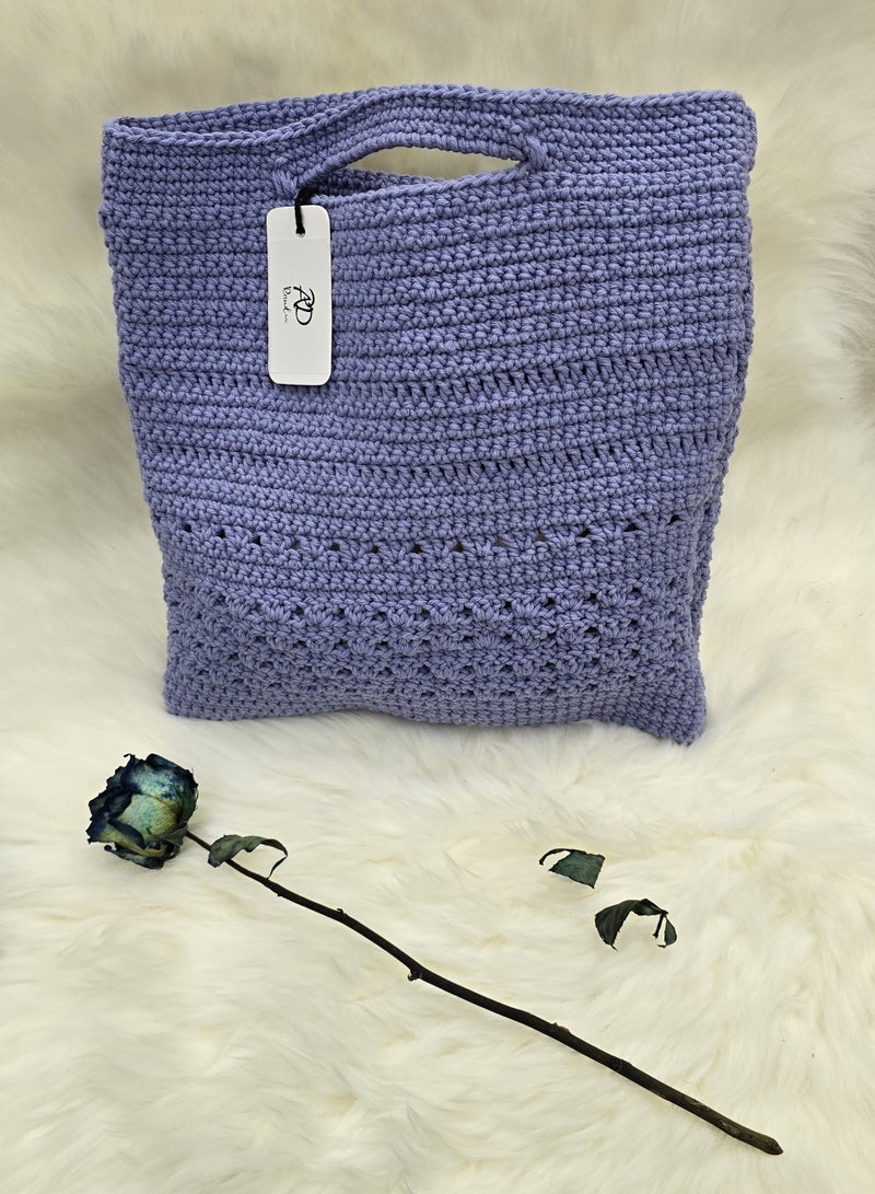 RandSac Lilac Crochet Top Handle Handbag - Image 3