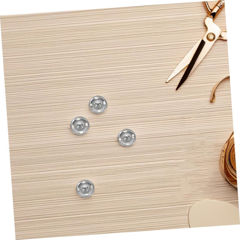 FENICAL 50pcs 12mm Silver Sewing Snap Fasteners Small Brass Press Buttons for Clothing Bags DIY Accessories - Image 5