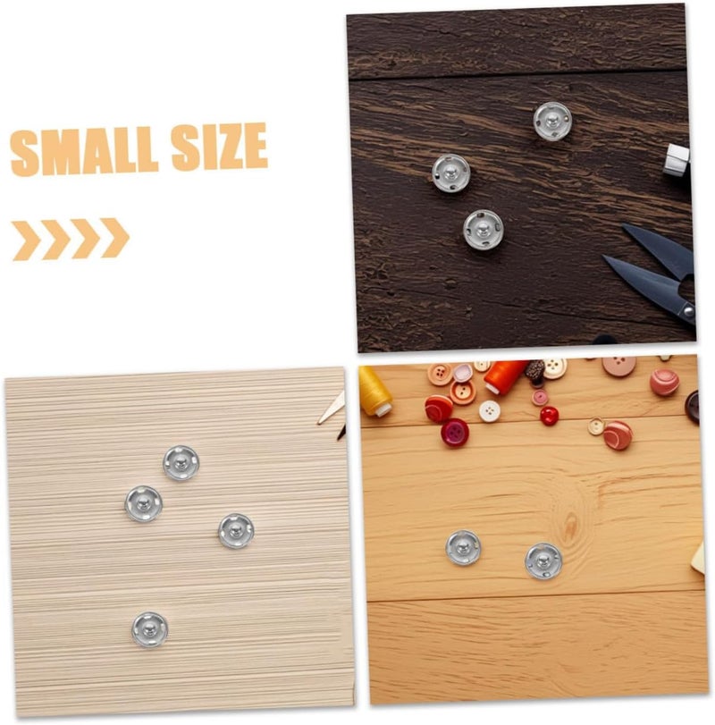 FENICAL 50pcs 12mm Silver Sewing Snap Fasteners Small Brass Press Buttons for Clothing Bags DIY Accessories - Image 3