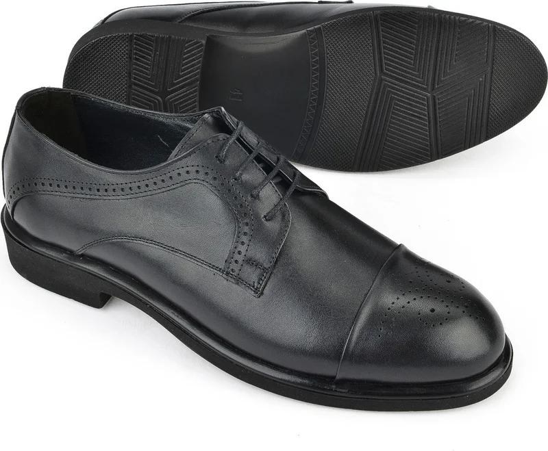 Ziya , Men's Leather Classic Shoes 15148Z837 Black
