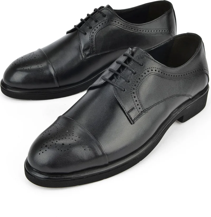 Ziya , Men's Leather Classic Shoes 15148Z837 Black
