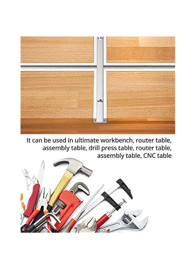 Arabest - Aluminum T Track, 4 Pack 36 Inch Universal Double Cut Profile T Track, with Predrilled Mounting Holes and Screws, Woodworking and Fixtures, for Drill Press Table, Router Table - Image 1