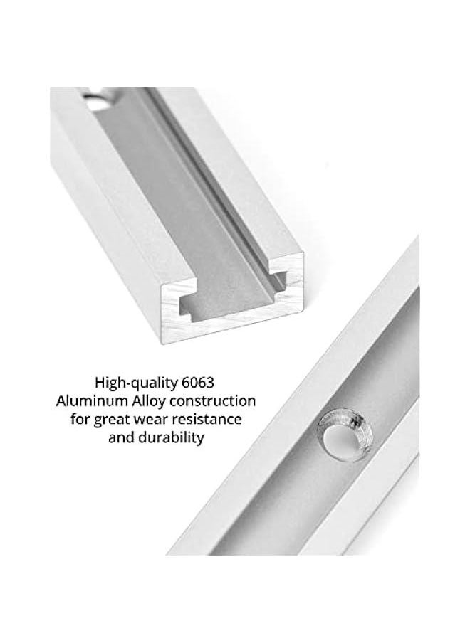 Arabest - Aluminum T Track, 4 Pack 36 Inch Universal Double Cut Profile T Track, with Predrilled Mounting Holes and Screws, Woodworking and Fixtures, for Drill Press Table, Router Table - Image 1