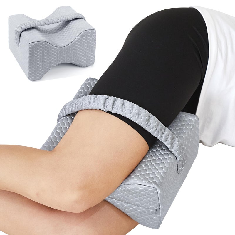 UJPFEO Knee Pillow for Side Sleepers,Cooling Leg Pillow for Sciatica, Knees,Back,Joints Between Legs,HIPS Pain Relief When Side Sleeping,Spine Aligning Support for Surgery Recovery, Pregnancy - Image 1