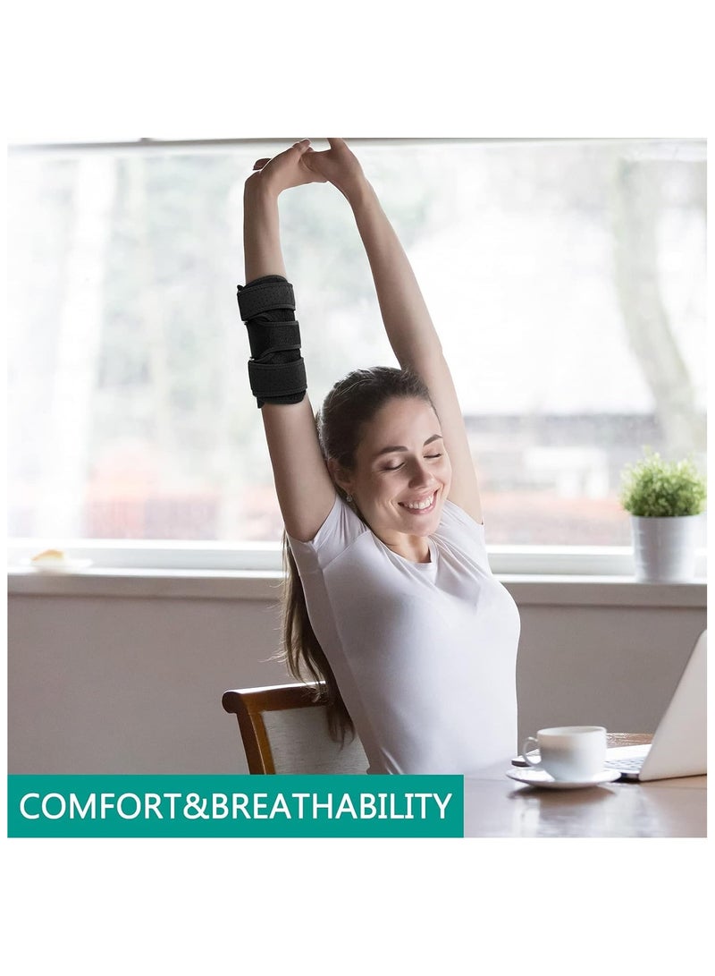Elbow Brace for Comfortable Night Elbow Sleep Support - Removeable Splints Stabilize Joint for uncomfortable Relief - For Tendonitis, Cubital Tunnel Syndrome, Ulnar Nerve, Tennis - Fits Men and Women  - Image 4