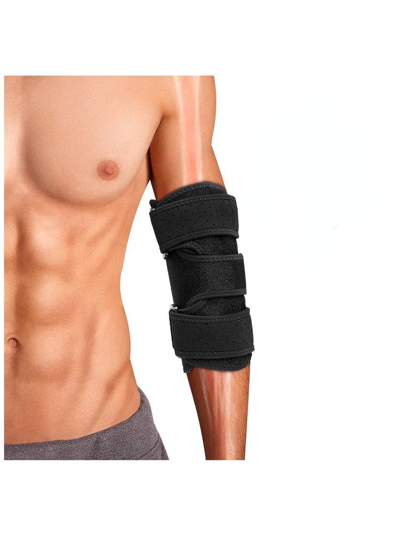 Elbow Brace for Comfortable Night Elbow Sleep Support - Removeable Splints Stabilize Joint for uncomfortable Relief - For Tendonitis, Cubital Tunnel Syndrome, Ulnar Nerve, Tennis - Fits Men and Women  - Image 1